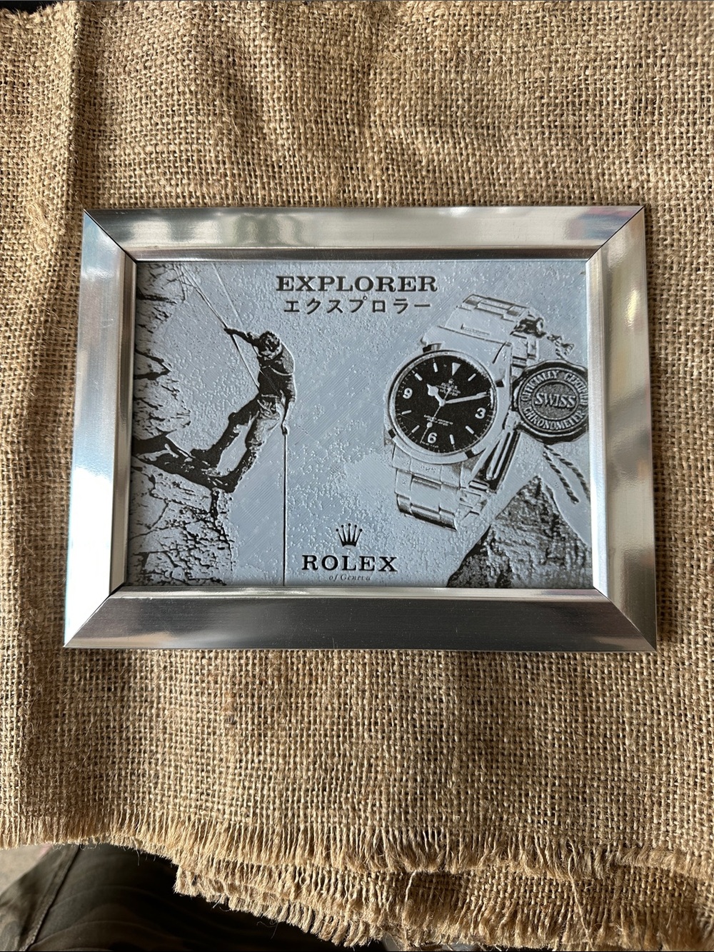 ROLEX EXPLORER 1016 VINTAGE AD ART FROM THE 60S ASIAN MARKET 3D PRINTED EFFECT
